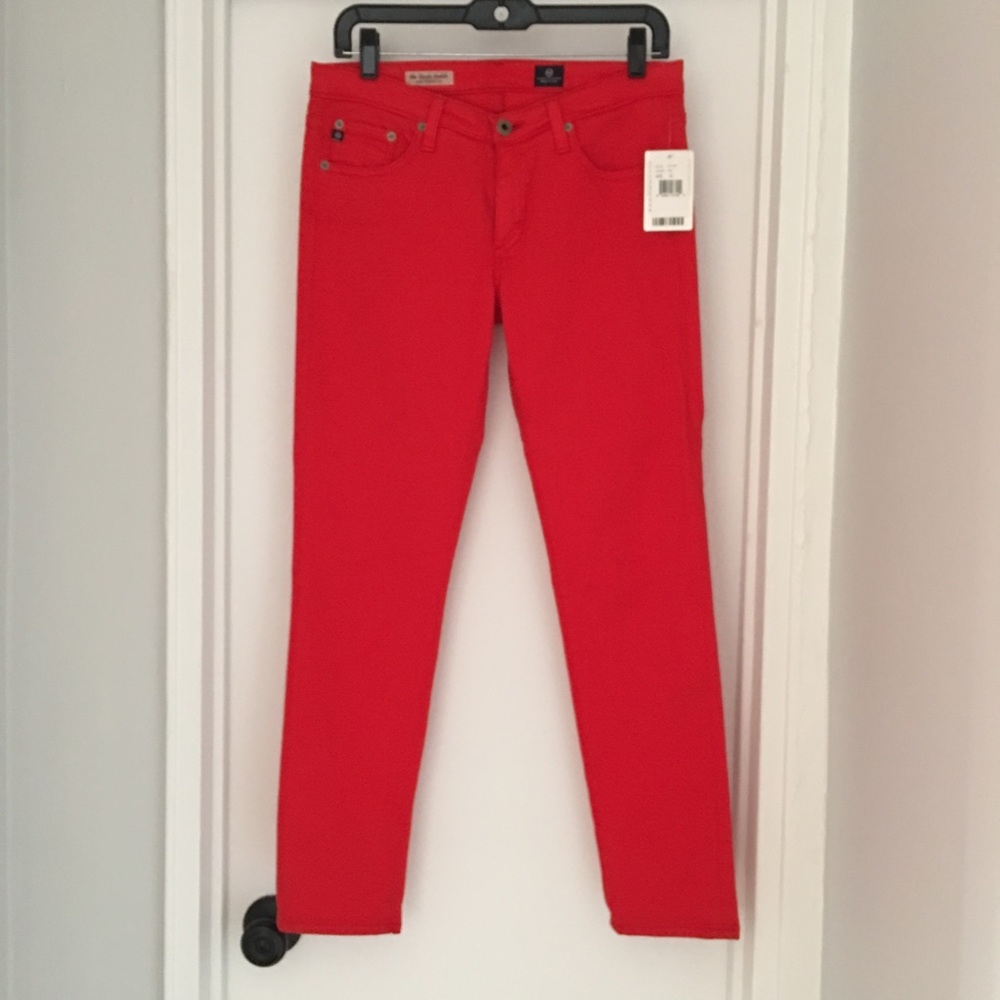 {AG} Orange-Red Denim